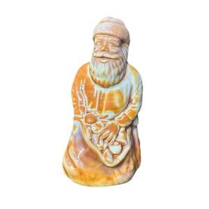 Mosser Glass Caramel Christmas Kneeling Santa Claus Figurine Former Fenton Mold